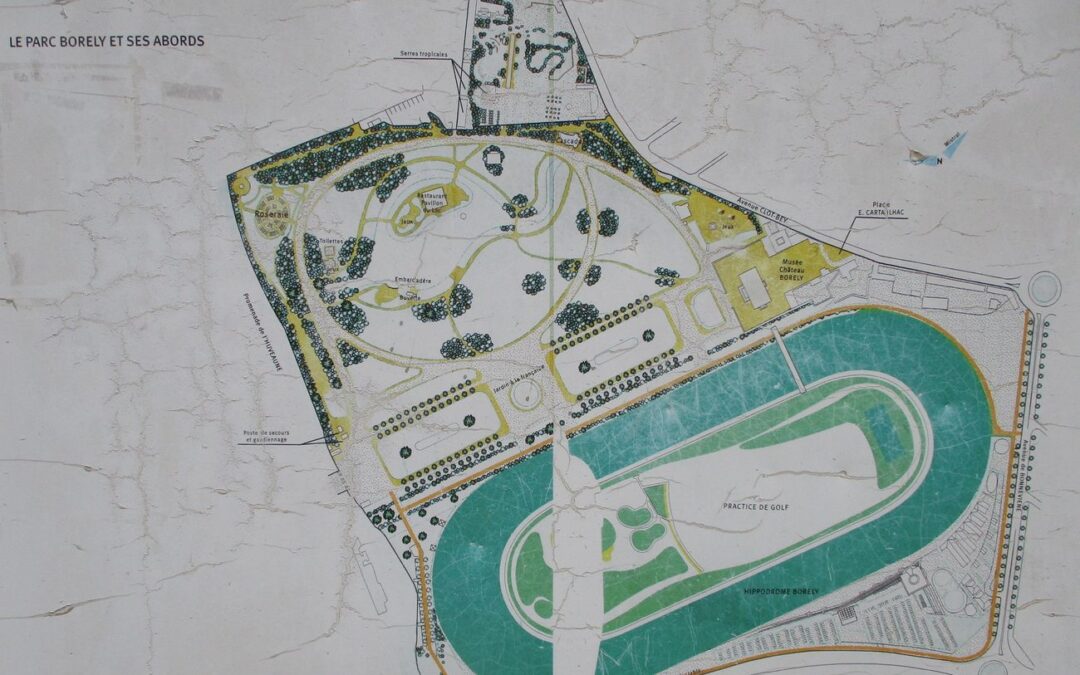 Plan du parc Borély de l&rsquo;hippodrome et du golf