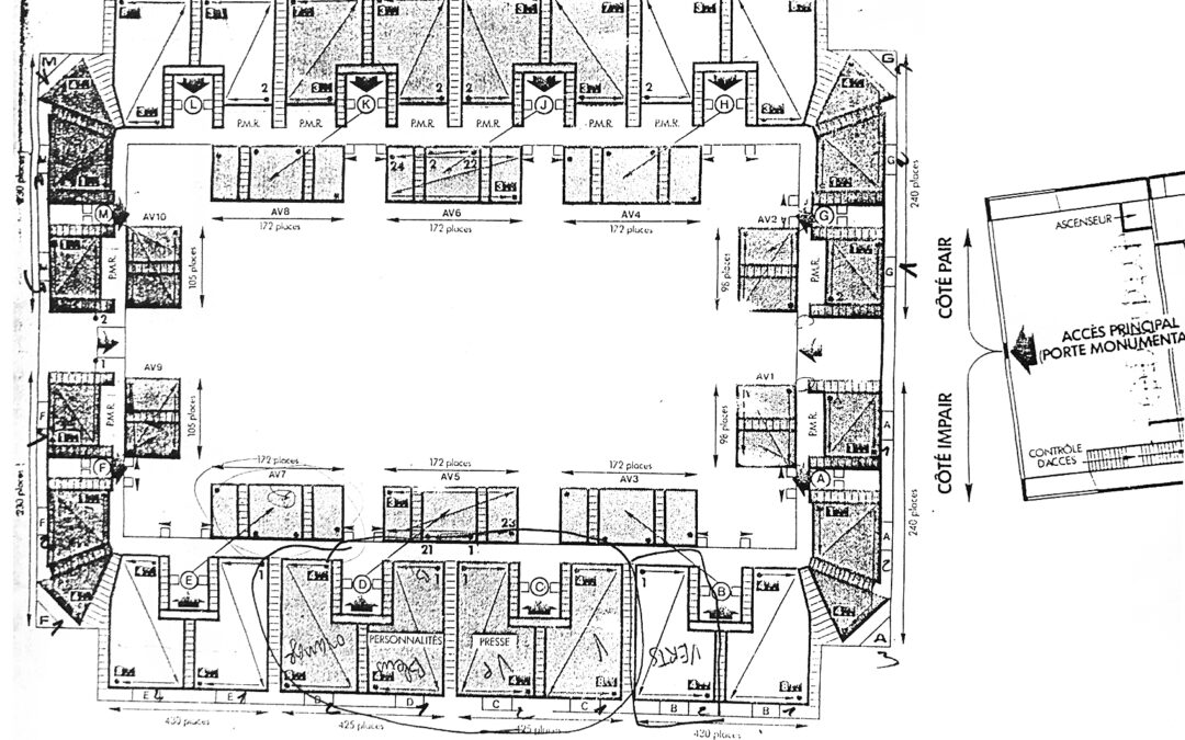 Plan de l’intérieur du Palais des sports