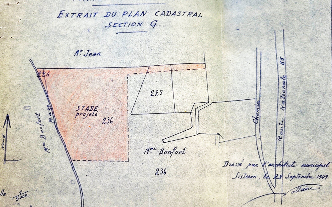 Site de l’éphémère stade municipal de Beaulieu à Sisteron