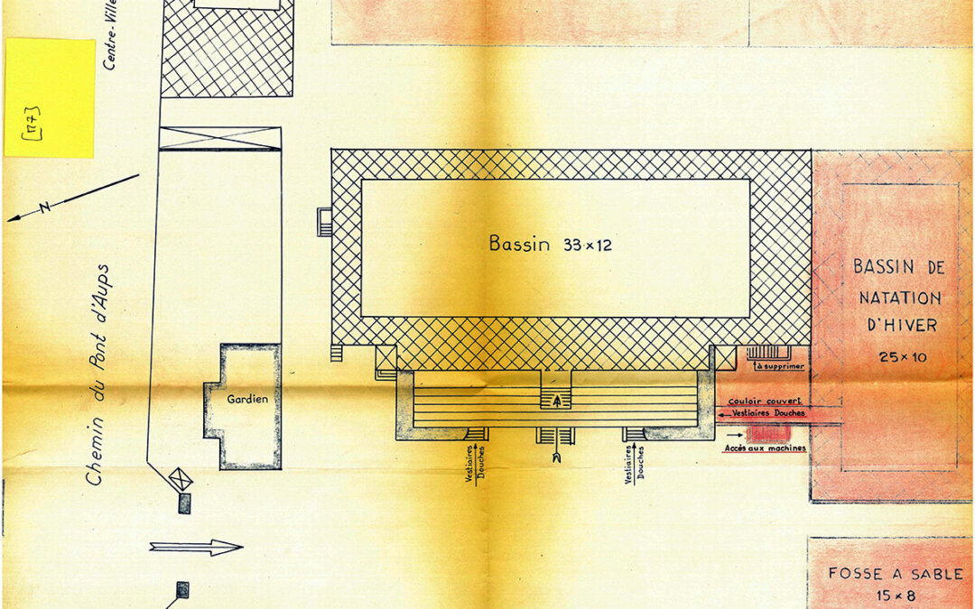 Plan de masse du stade nautique municipal de Draguignan