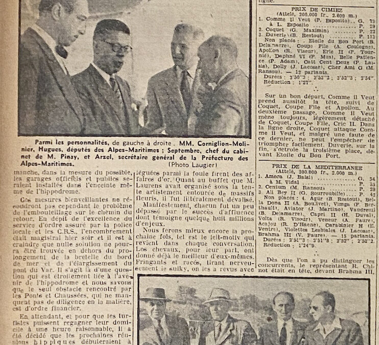 Première journée de courses sur l’hippodrome de Cagnes-sur-Mer