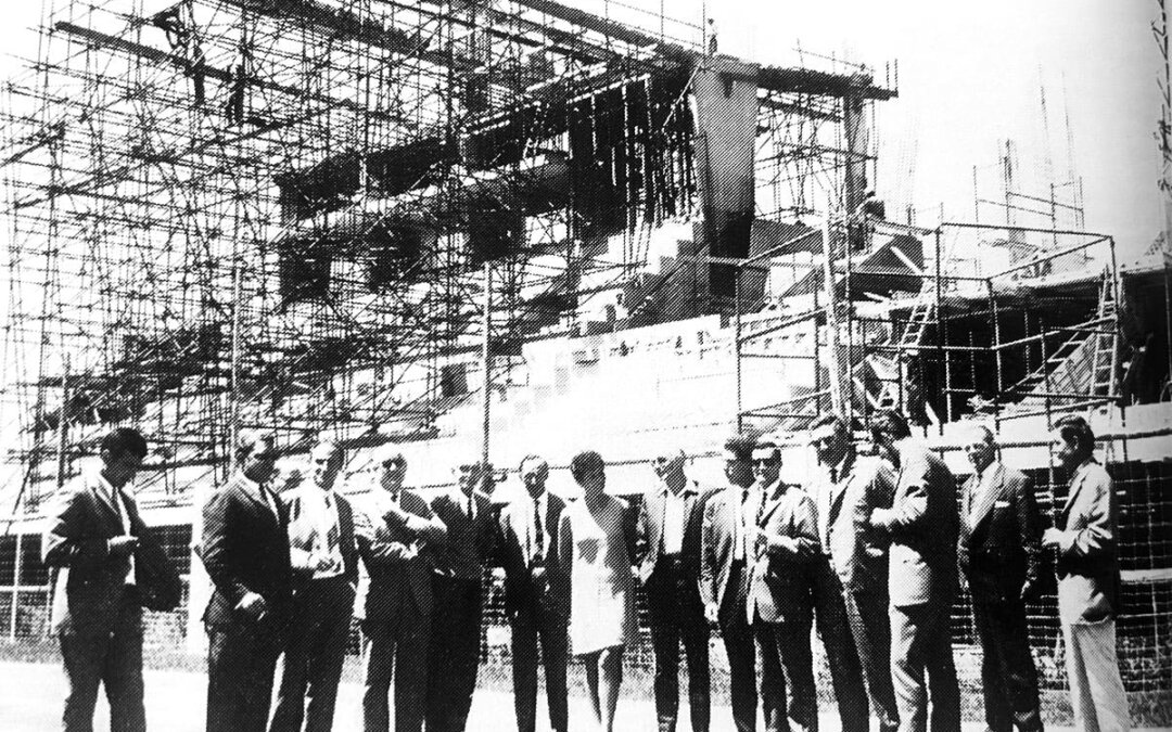 Stade du Parc des Sports à Avignon en construction
