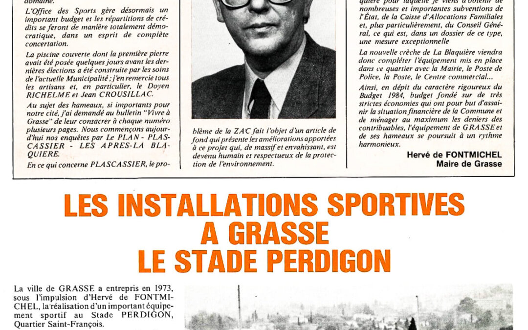 Nouvelles installations au stade Louis Perdigon à Grasse