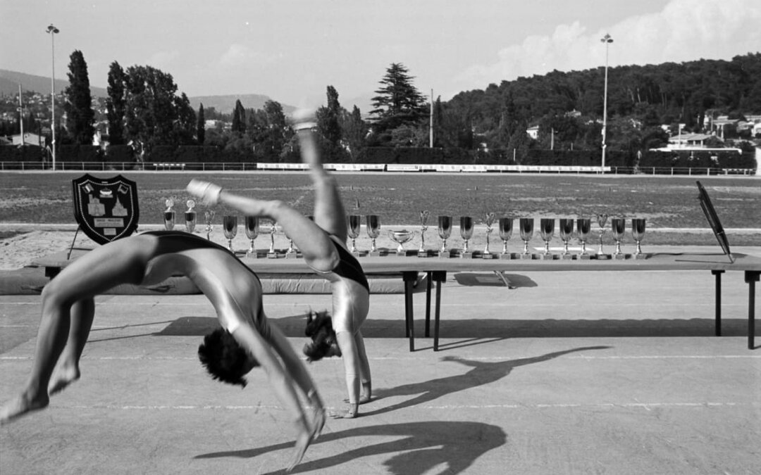 Démonstration de gymnastique au stade Louis Perdigon lors des Jeux sportifs Grasse Ingolstadt
