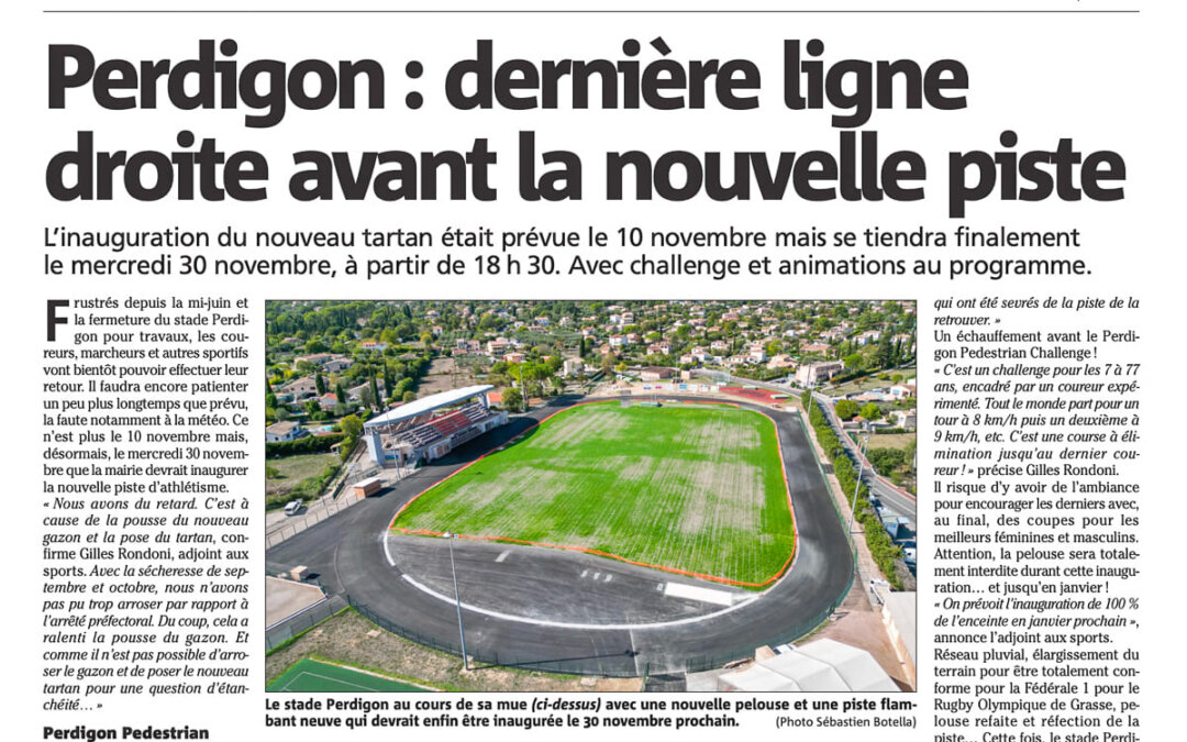 Agrandissement et requalification du terrain du stade Louis Perdigon à Grasse