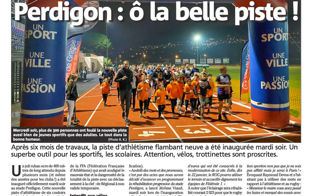 Une piste d’athlétisme flambant neuve au stade Louis Perdigon à Grasse